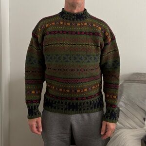 Men's 80s Vintage All Wool Ski Sweater